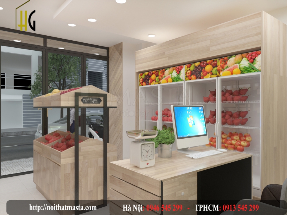 Thiết kế cửa hàng trái cây - anh sỹ